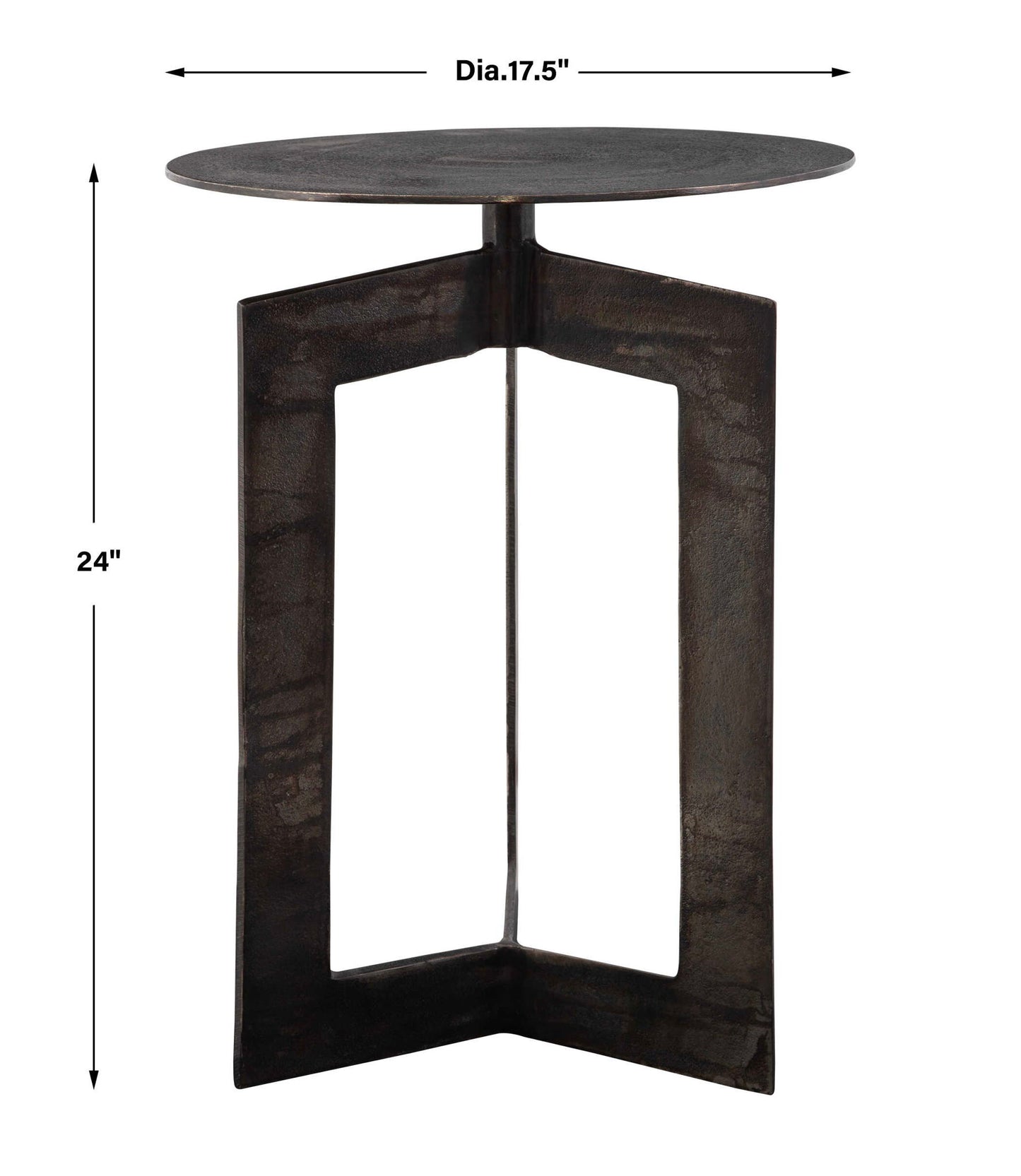 Deltoid - Accent Table - Gunmetal