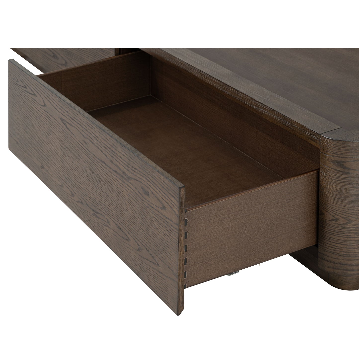 Athens - King Upholstered Storage Bed - Dark Brown