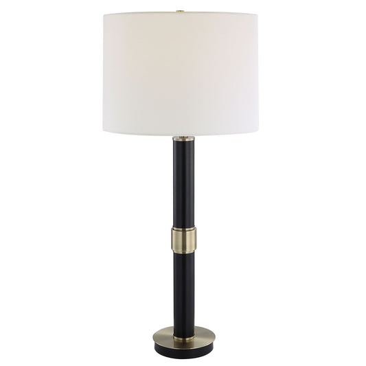 Table Lamp With Slender Metal Body - Black