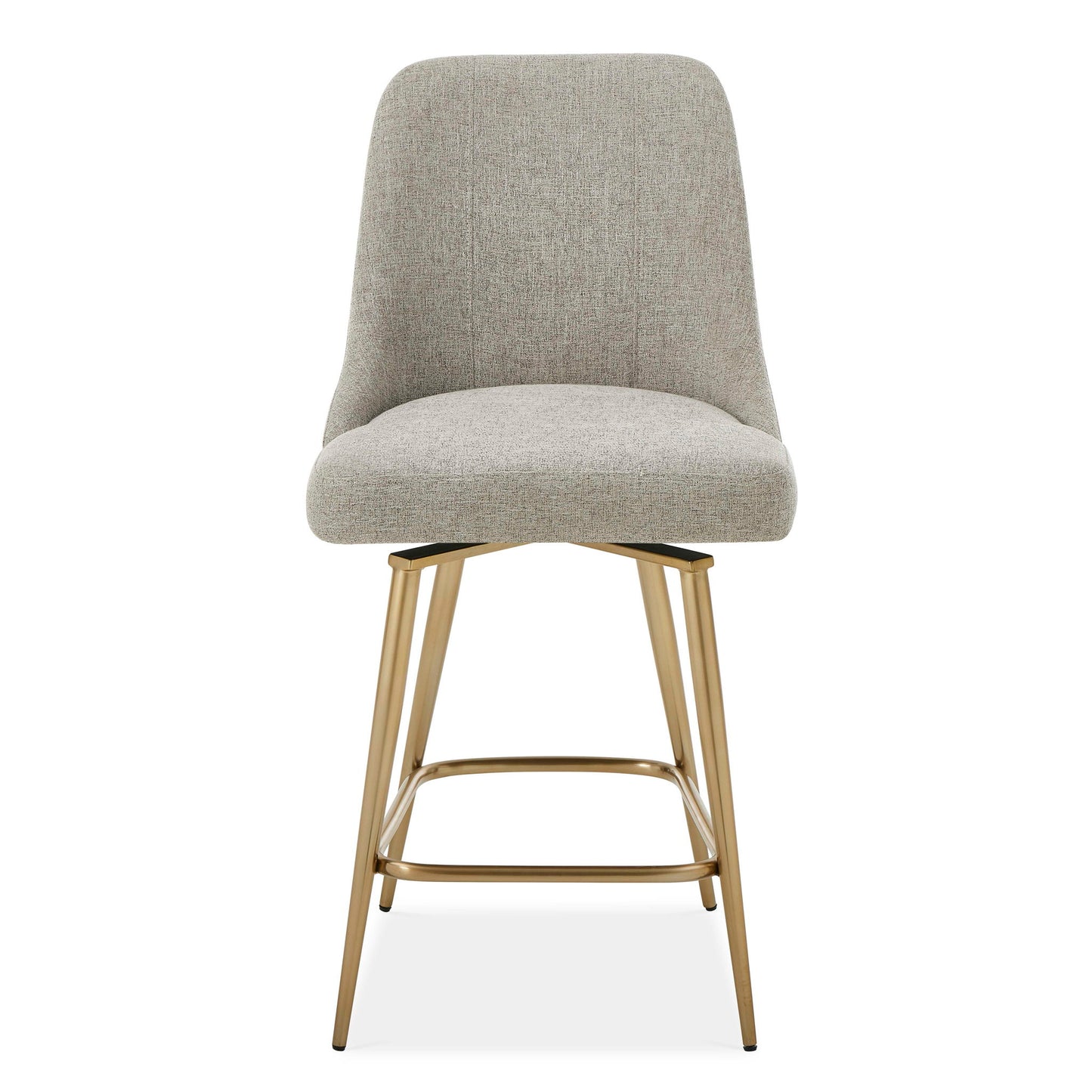 Bramwell - Upholstered Counter Stool - Gray / Gold