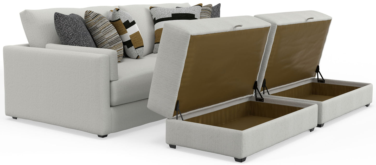 Trevor - Extra Deep Oversized Sofa With Included Storage Cocktail Ottoman