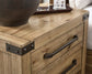 Ridgester - Three Drawer Night Stand - Light Brown