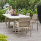 Circa - Concrete Outdoor Dining Table - White / Woodtone