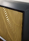 Tayner - Accent Cabinet - Black / Gold Finish