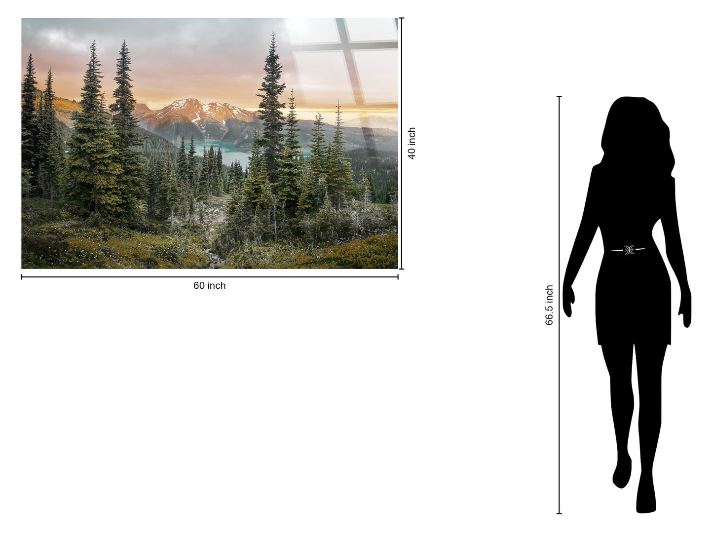 "Tranquil Peaks" Tempered Glass - Blue / Green