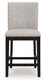 Neymorton - 5 Pc. - Rectangular Dining Room Counter Table, 4 Barstools - Dark Grayish Brown