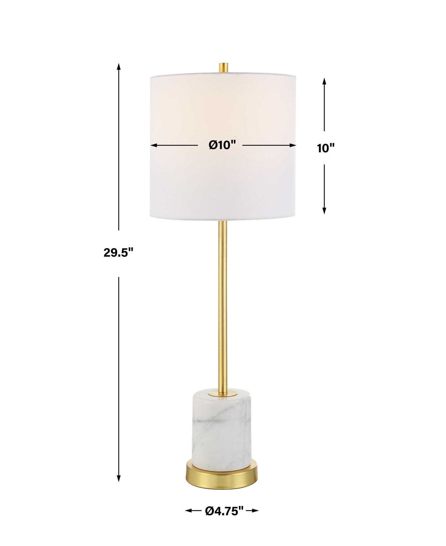 Turret - Gold Buffet Lamp