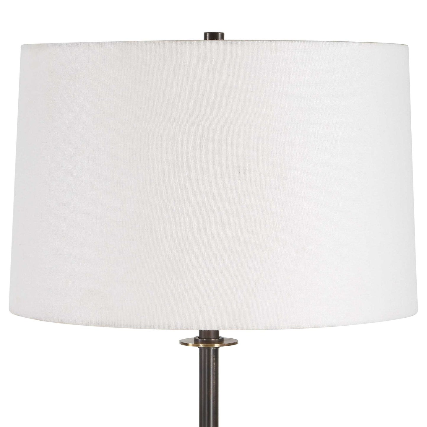 Tallarico - Brass & Marble Floor Lamp - Black / Bronze / Brown