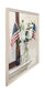 Patriotic Petals Hand-Embellished Canvas In Frame - Ivory / Brown