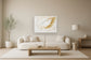 Radiant Feathered Uplift - 35" x 47" Framed Wall Art - White