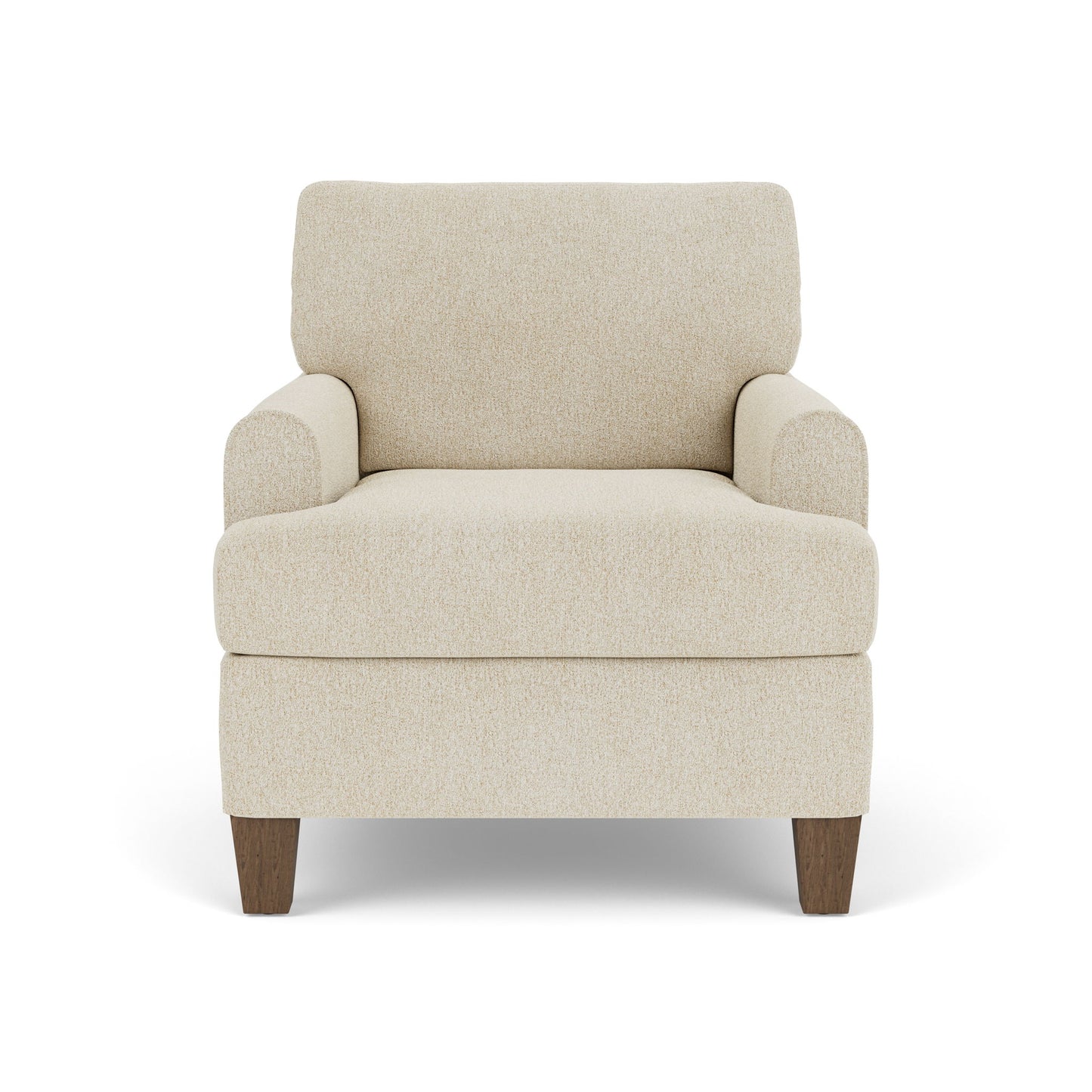 Moxy - Fabric Chair, T-Shaped Seat Cushion, Rounded Mailbox Arms