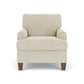 Moxy - Fabric Chair, T-Shaped Seat Cushion, Rounded Mailbox Arms