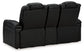 Caveman Den - Power Reclining Loveseat with Console/ Adj Hdrst - Midnight