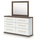 Kendanport - 4 Pc. - King Platform Bed, Dresser, Mirror And Nightstand - Brown / White