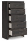 Hollivern - 4 Pc. - Twin Panel Storage Bed, Dresser, Mirror And Chest - Dark Gray