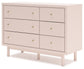 Wistenpine - Six Drawer Dresser - Blush