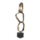 Loopform - Ring Sculpture - Black / Brass