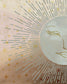 Celestial Blue Sun By Elizabeth Medley (Framed) - Light Brown