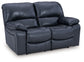 Leesworth - 3 Pc. - Power Reclining Sofa, Power Reclining Loveseat, Power Rocker Recliner - Ocean