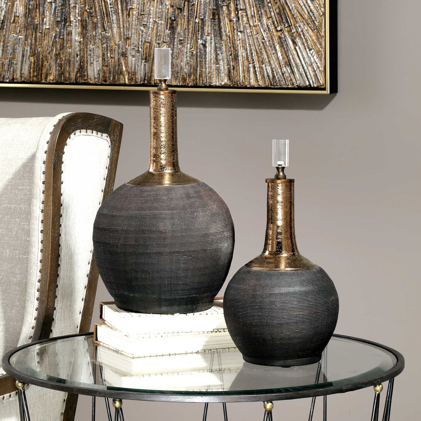 Arnav - Matte Bottles (Set of 2) - Black