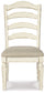 Realyn - Dining UPH Side Chair (Set of 2) - Ladderback - Chipped White