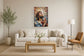Radiant Prayer Reverence - 28" x 40" Framed Wall Art - Dark Brown