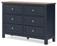 Landocken - Dresser - Brown / Blue