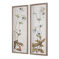 Garden - Study Framed Floral Prints (Set of 2) - Blue / Brown / Green / White
