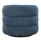 Junie - Swivel Barrel Chair - Blue