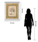Bounty I By Vivian Flasch - Mirror Framed Print Wall Art - Light Brown