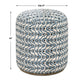 Cas - Fabric Ottoman - Blue