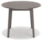 Shullden - Round Drm Drop Leaf Table - Gray