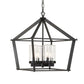 Evanston - 4 Light Indoor-Outdoor Pendant - Black