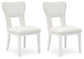 Chalanna - Dining Upholstered Side Chair (Set of 2) - White