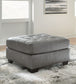 Clairette Court - Oversized Accent Ottoman - Alloy