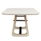 Circa - Concrete Outdoor Dining Table - White / Woodtone