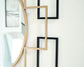 Oceanal - Accent Mirror - Black / Gold Finish