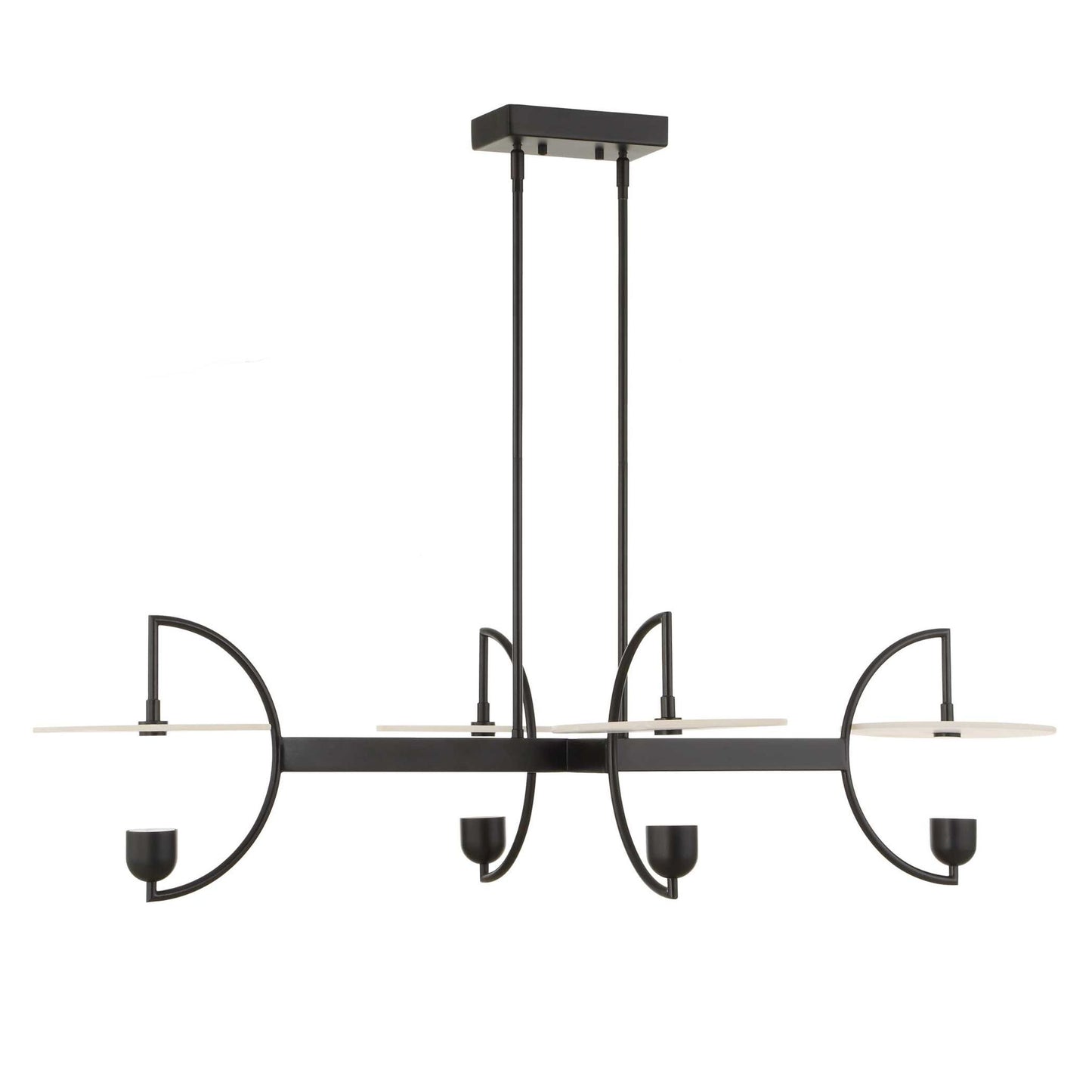 Kyoto - 4 Light Linear LED Chandelier - Black