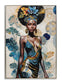 Regal Tropic Gaze - 40" x 28" Framed Wall Art - Blue