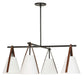Reins - Accent Straps 4 Light Chandelier - Black