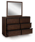 Dilenno - Dresser And Mirror - Dark Brown