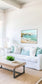 Coastal Daybreak I Hand-Embellished Canvas In Frame - Aqua / Beige