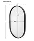 Varina - Minimalist Oval Mirror - Black