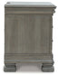 Lexorne - Three Drawer Night Stand - Gray