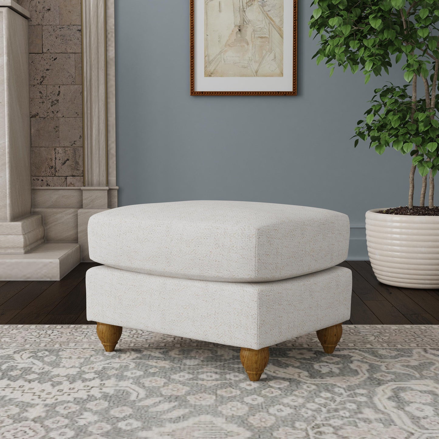 Veda - Fabric Ottoman