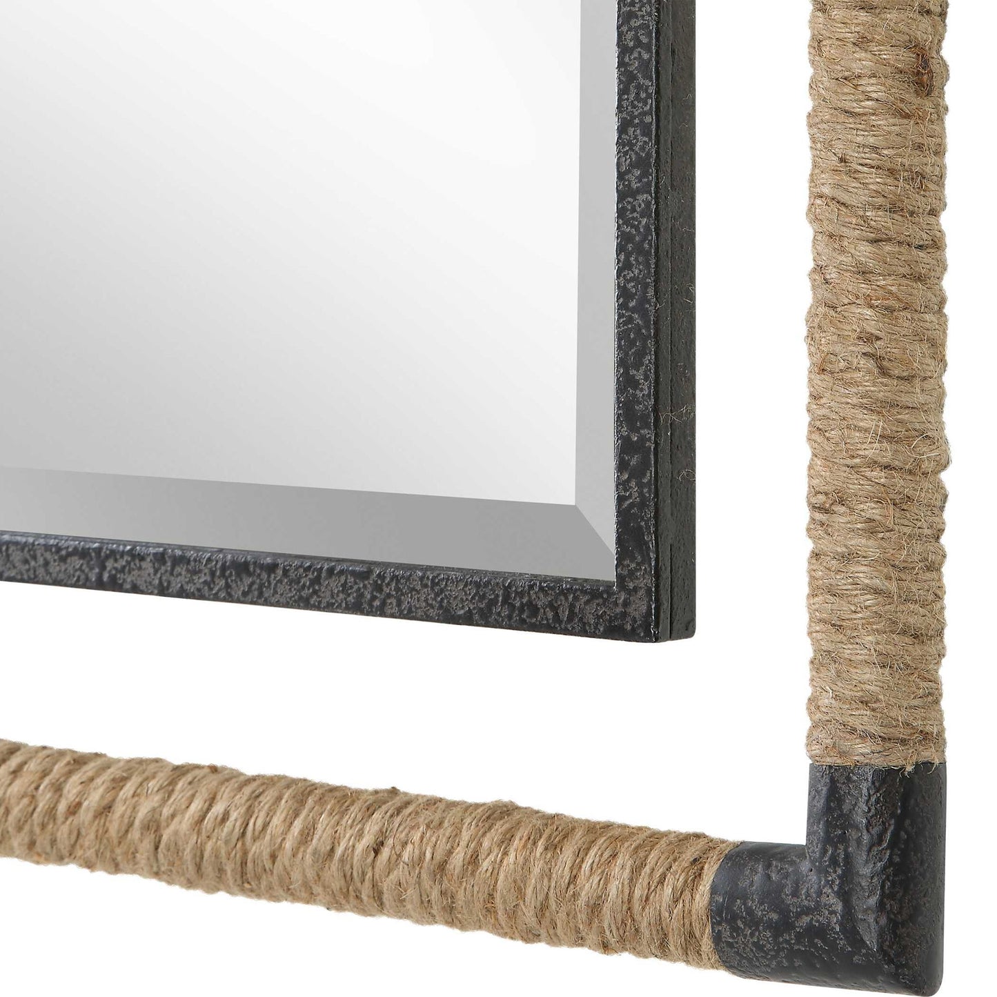 Melville - Iron & Rope Mirror - Light Brown