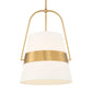 Harness - 1 Light Shade Pendant - White / Gold