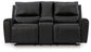 Glossmore - Reclining Loveseat With Console - Black