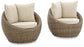 Danson - Swivel Lounge w/Cushion (Set of 2) - Beige