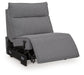 Modmax II - 8-Piece Power Reclining Sectional With LAF Press Back Power Chaise And Console - Salt And Pepper
